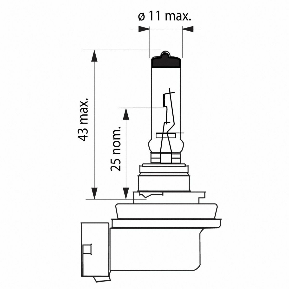 H8B OSRAM Original Line OEM 64242 Halogenlampe Autolampe Single Box 1 Stück