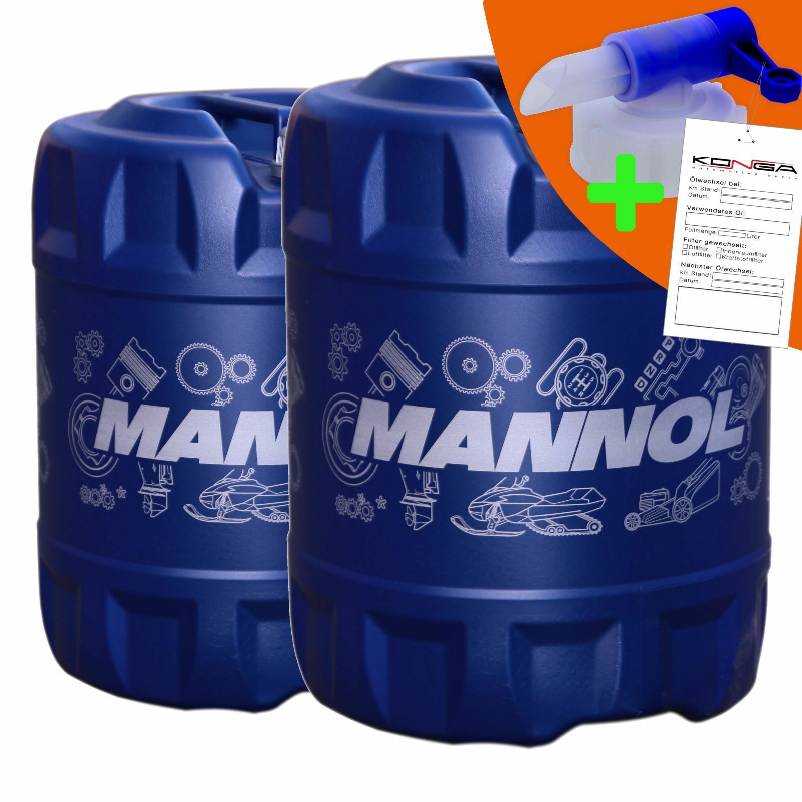 60 Liter (3x20) MANNOL 2-Takt Universal 7205 API TC Motorradöl + 1x Ablasshahn