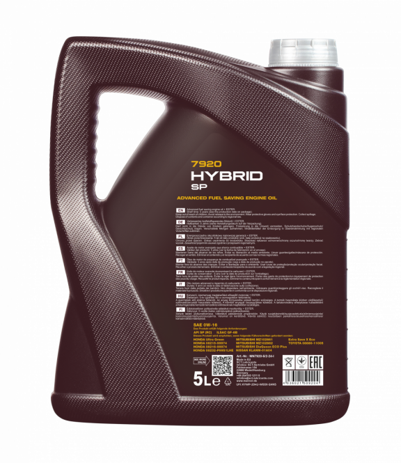 20 Liter (4x5) MANNOL Hybrid SP 0W-16 7920 API SP (RC) ILSAC GF-6B