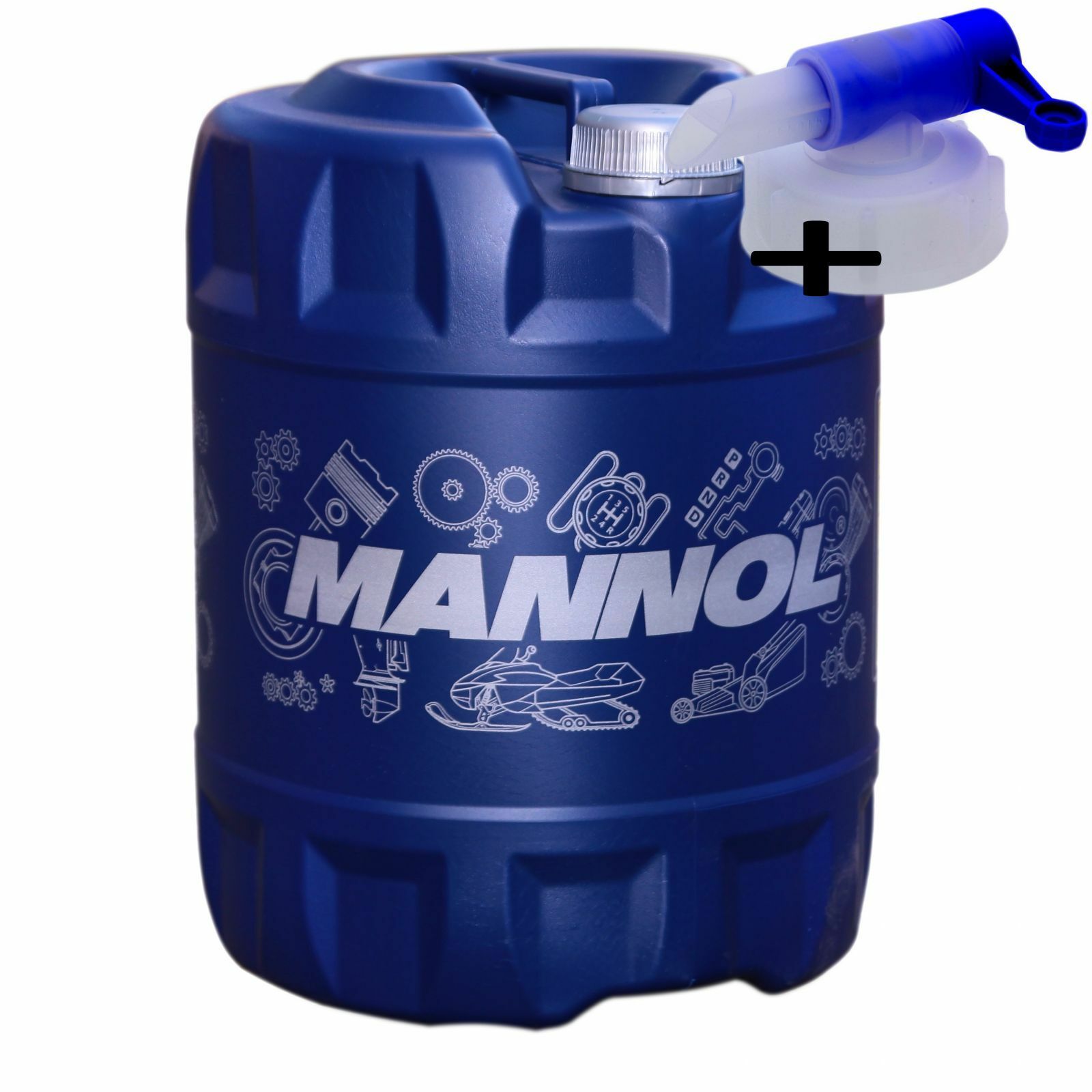 20 Liter MANNOL 2-Takt Plus 7204 API TC JASO FD Motoröl + 1x Ablasshahn