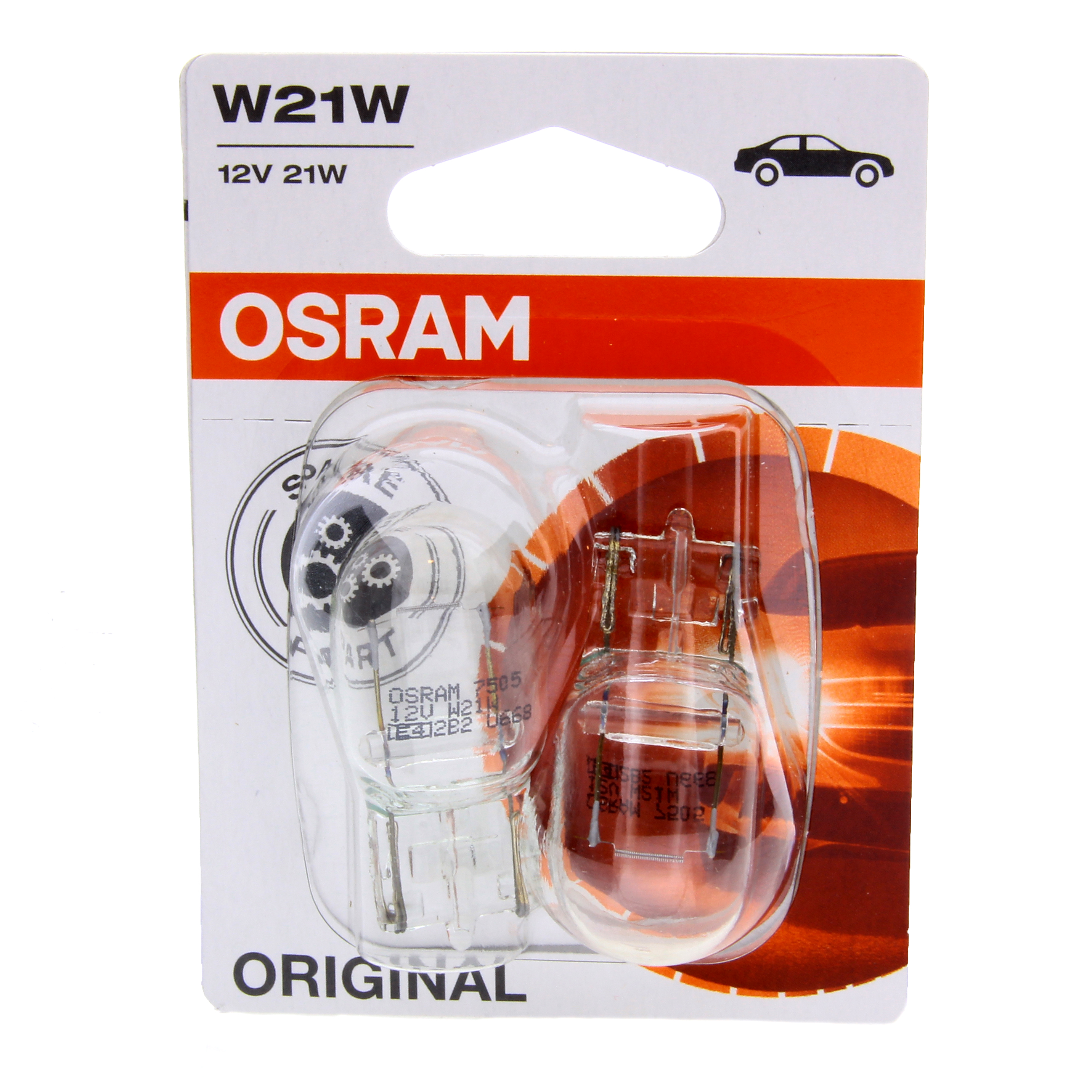 Glühbirne W21W OSRAM Signal Original line 12V Lampe 7505-02B DUO Set 2 Stück