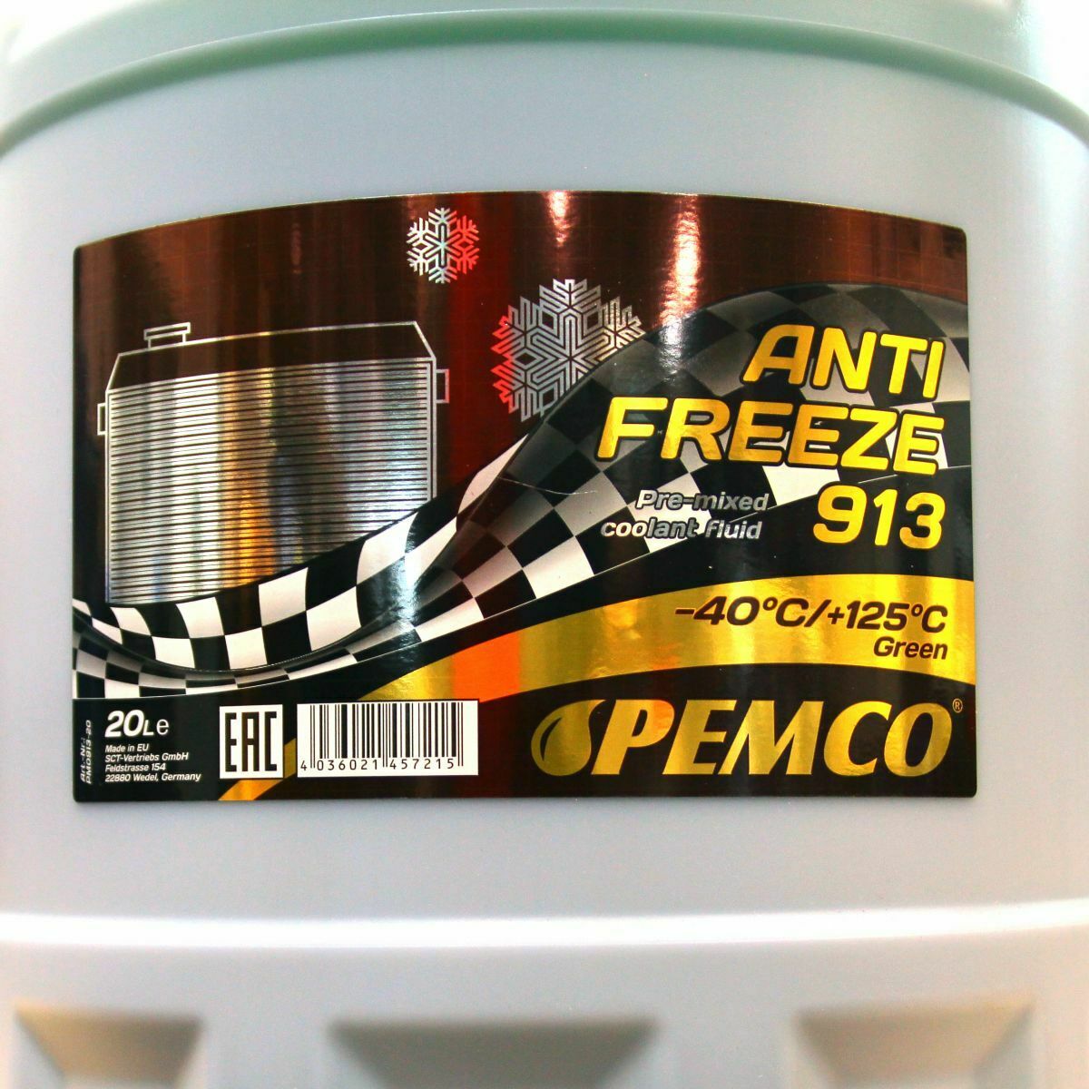 60 Liter PEMCO Antifreeze 913 Typ G13 Kühlerfrostschutz Fertiggemisch -40° 