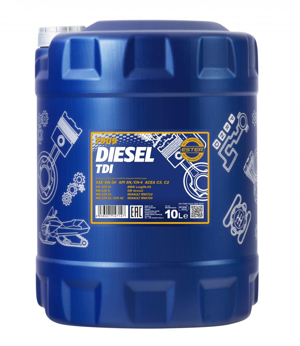 40 Liter (4x10) MANNOL Diesel TDI Motoröl 5W-30 API SN CH-4 5W30