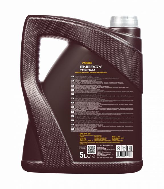 5 Liter MANNOL Energy Premium 7908 5W-30 Motoröl API SP