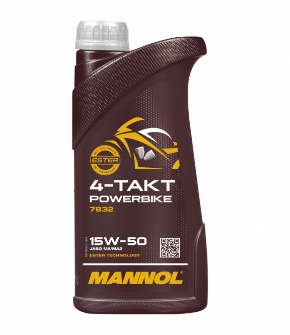1 Liter MANNOL 4-Takt Powerbike 15W-50 7832 Motorradöl API SN JASO MA/MA2