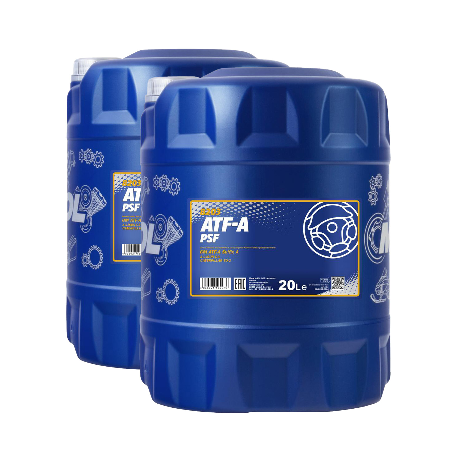 40 Liter MANNOL ATF-A Automatic Fluid Getriebeöl Automatikgetriebe Öl