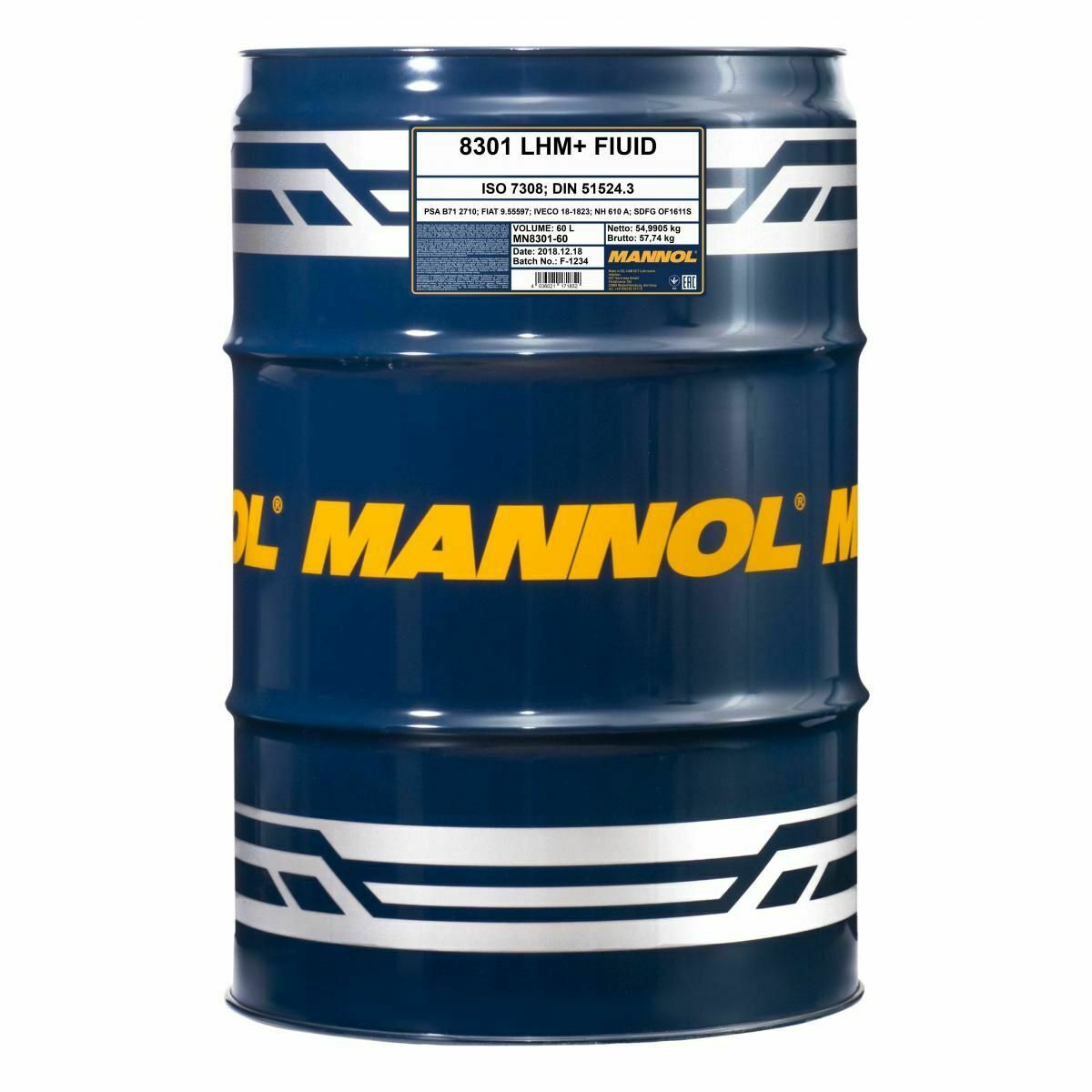 60 Liter MANNOL LHM+ Zentralhydrauliköl Servoöl Servolenkung Fluid DIN 51524-3