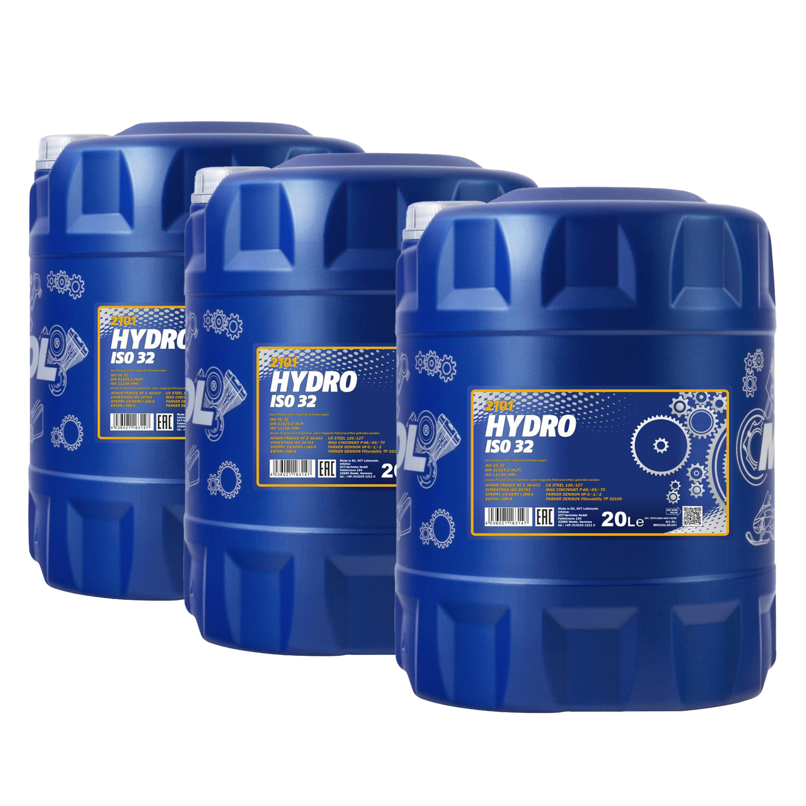 60 Liter MANNOL Hydro ISO 32 Hydrauliköl 60 L Hydraulikflüssigkeit Hebebühne