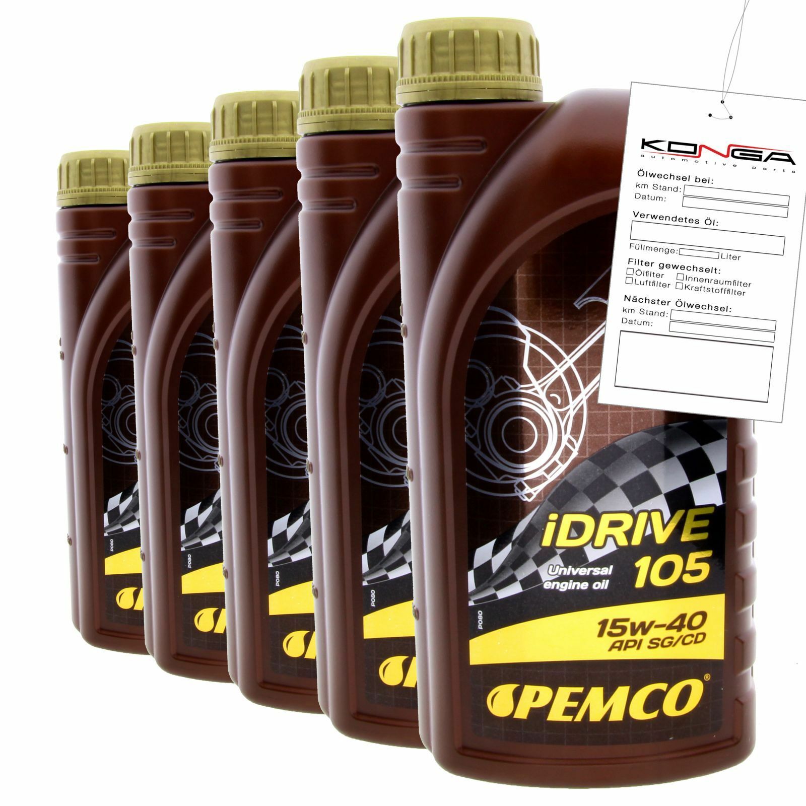 5 Liter (5x1) PEMCO SAE 15W-40 iDrive 105 Motoröl Motorenöl Schmierung