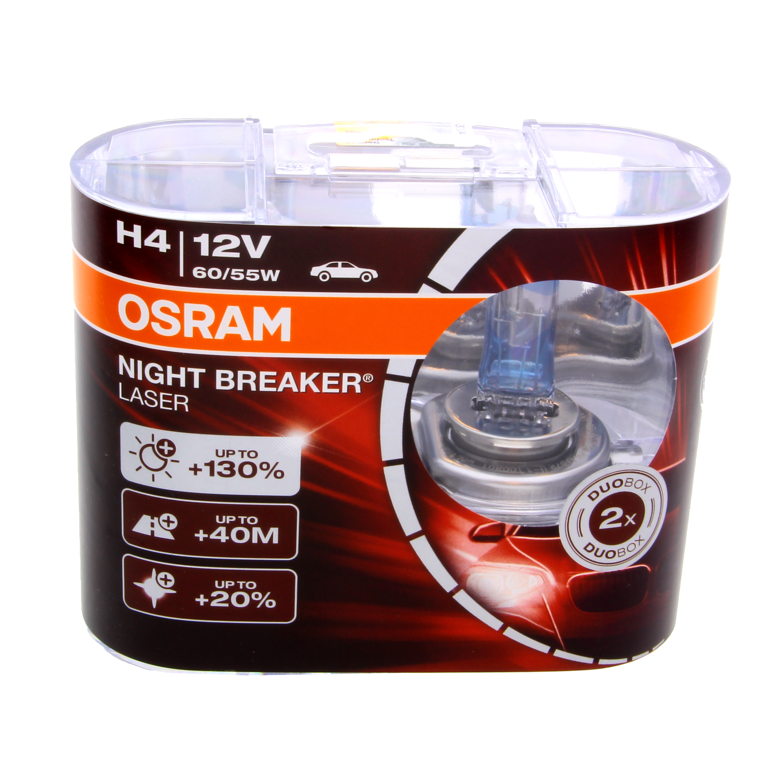 H4 OSRAM Night Breaker Laser 130% 12V Lampe 64193NBL-HCB DUO Set 2 Stück
