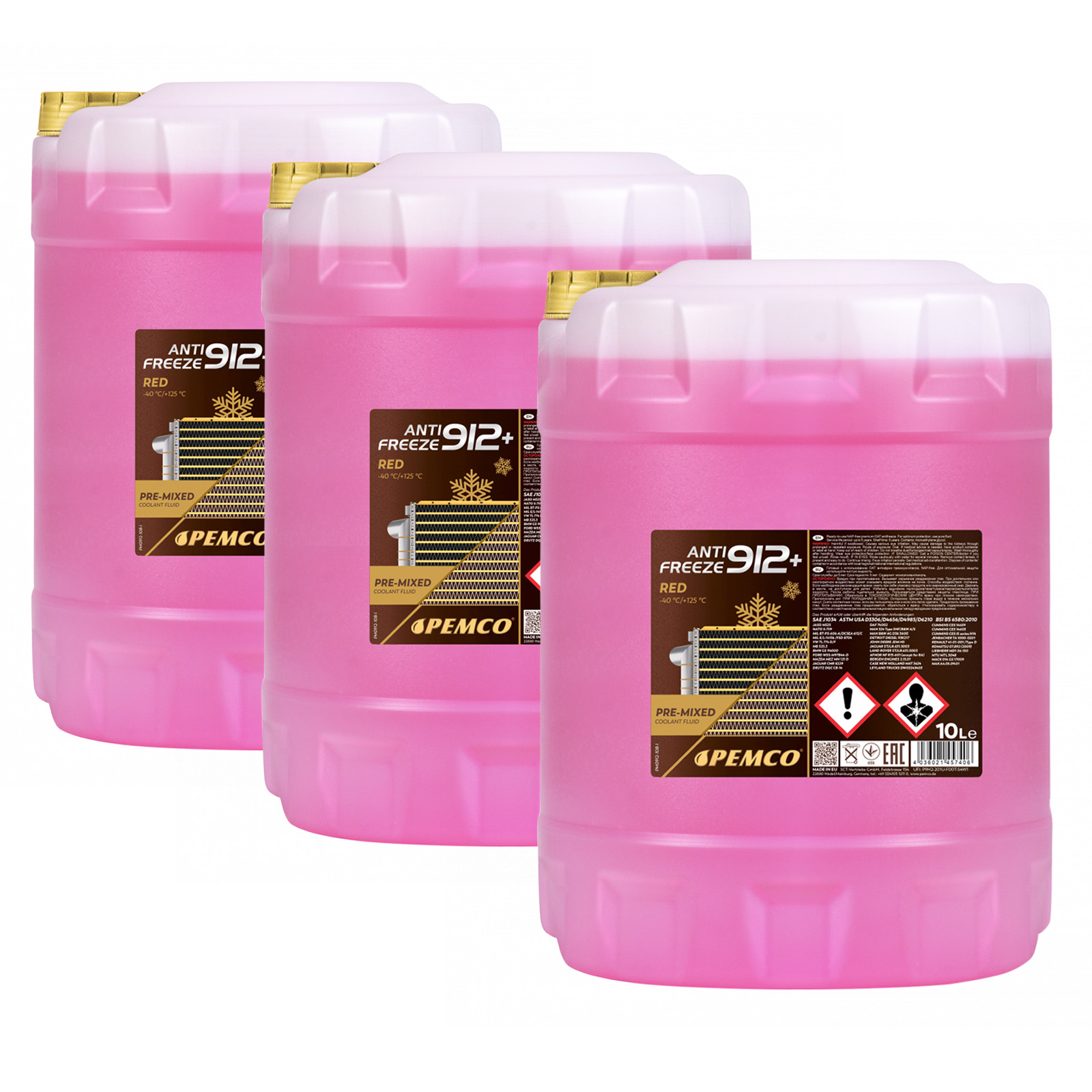 30 Liter PEMCO Anti Freeze 912+ Kühler Frostschutz bis -40C rosa rot violett